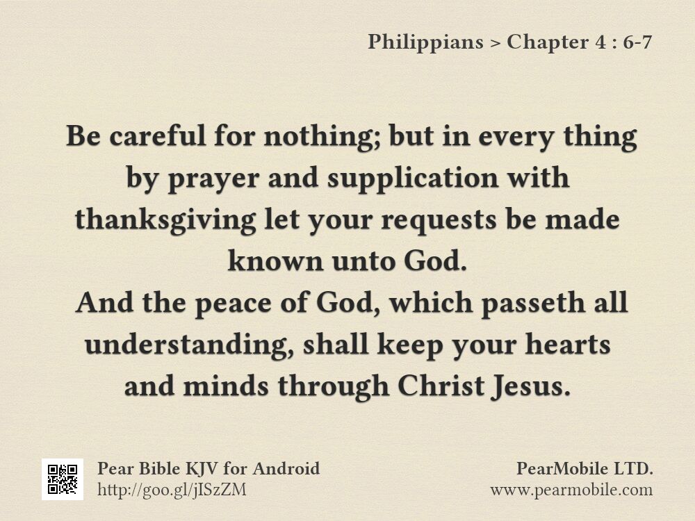 Philippians, Chapter 4:6-7
